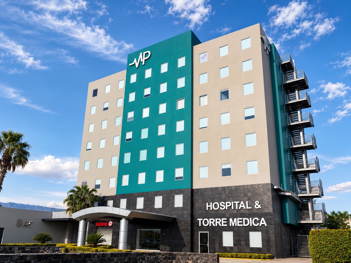 Fachada de VP Médica Hospital y Torre Médica